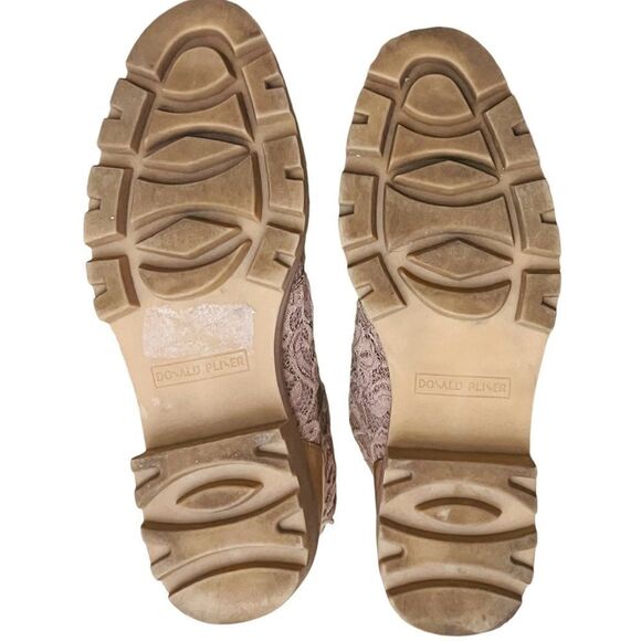 Donald Pliner Ankle Boot Women’s Eliaa Blush Patent Lace-Up Combat Shoes - Picture 12 of 15